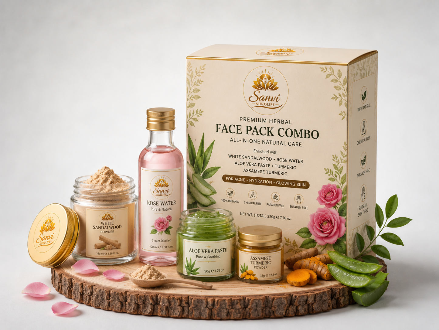 White Sandalwood Face Pack Combo